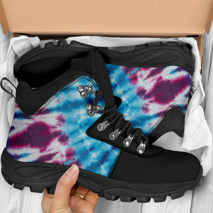 tie dye hiking boots