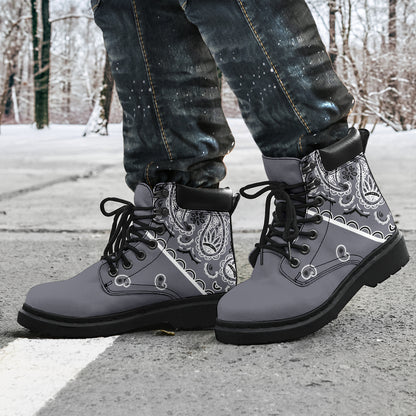 Classic Gray Bandana All Season Boots