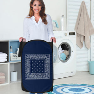 Laundry Basket - OG Navy and White Bandana