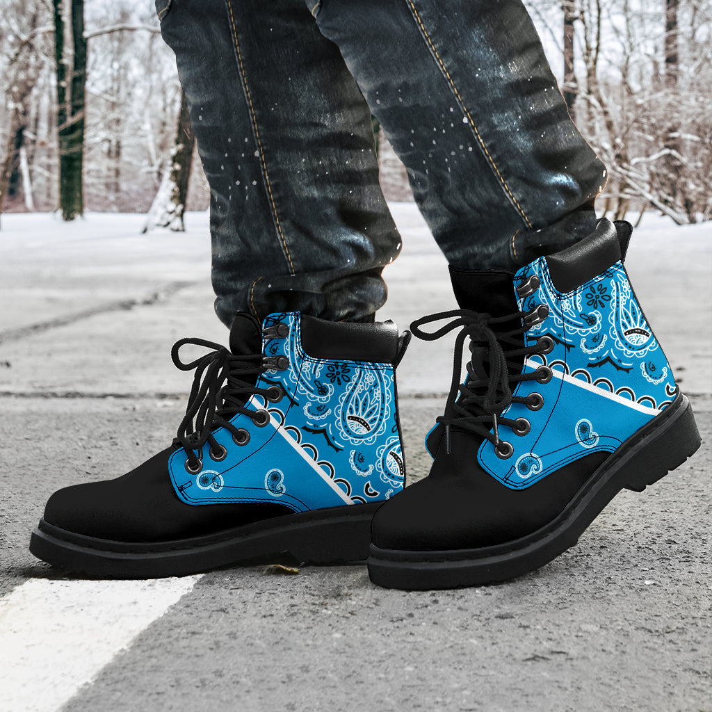 Sky Blue Bandana Blackout All Season Boots