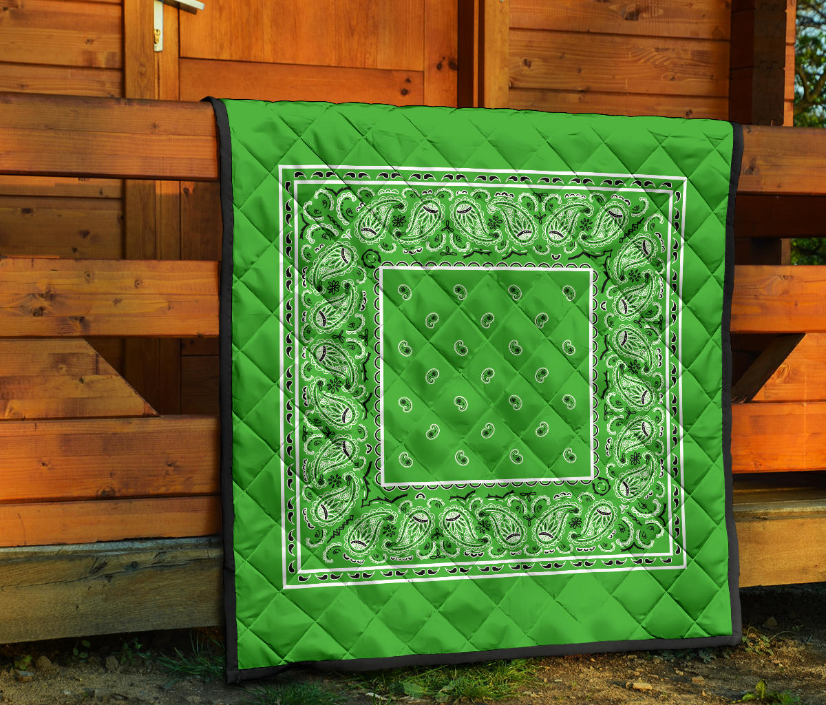 Quilt - Lime Green Bandana Quilt