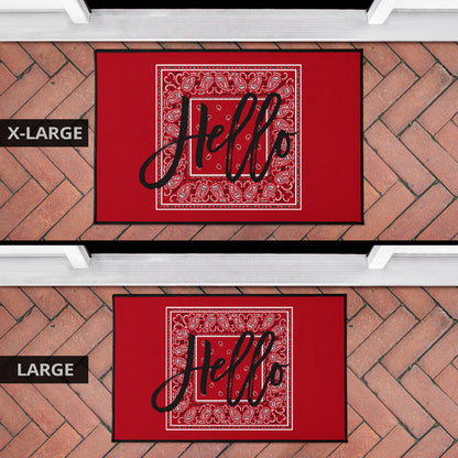 Classic Red Bandana Door Mats