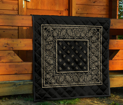 Quilt - Black and Tan Bandana Quilt