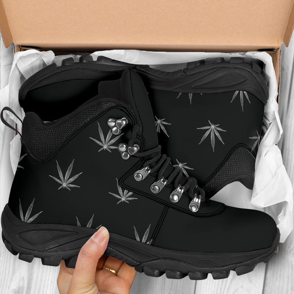 pot leaf hiking boots