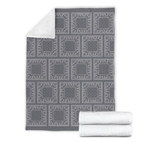 Ultra Plush Classic Gray Bandana Patch Throw Blanket