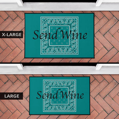Teal Bandana Fun Door Mats
