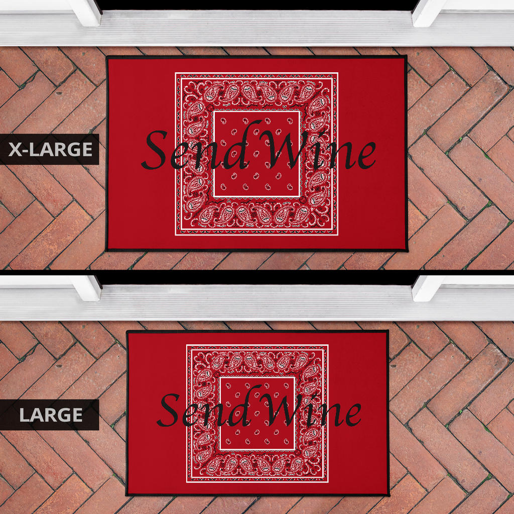 Classic Red Bandana Funny Door Mats