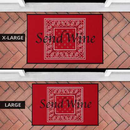 Classic Red Bandana Funny Door Mats
