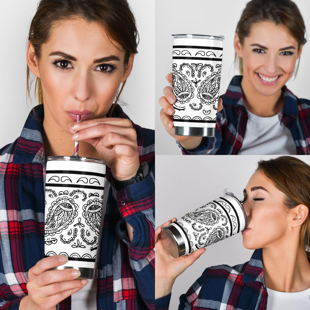 Tumbler - White Bandana