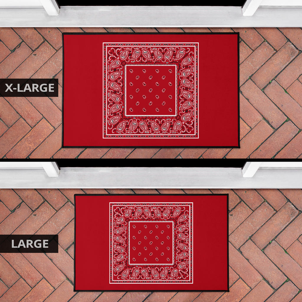 Classic Red Bandana Door Mats