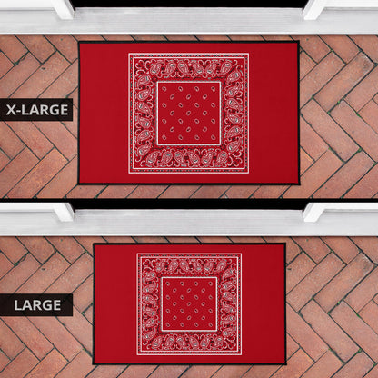 Classic Red Bandana Door Mats