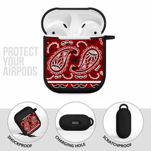 Maroon Red Bandana AirPod Case Covers