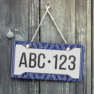 Royal Blue Bandana License Plate Frame