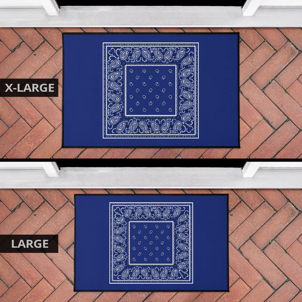 Royal Blue Bandana Door Mats