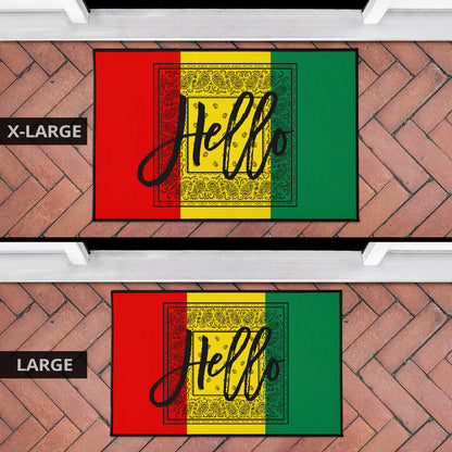 Rasta Bandana Greetings Door Mats