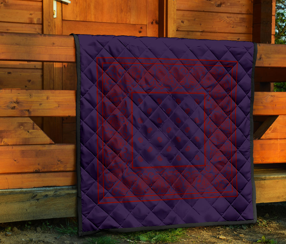 Quilt - Purple and Red Bandana Quilt