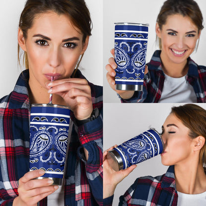 Royal Blue Bandana Tumblers