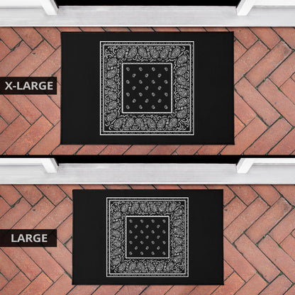Black Bandana Door Mats