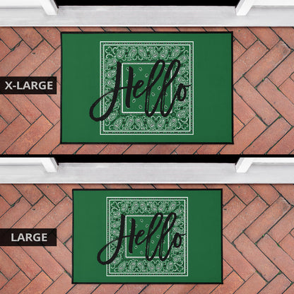 Classic Green Bandana Door Mats
