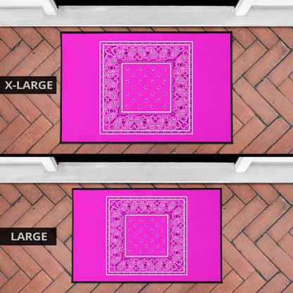 Abruptly Pink Bandana Door Mats