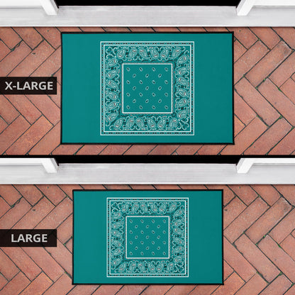 Teal Bandana Door Mats