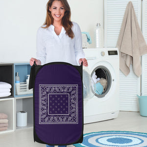 purple bandana clothes basket