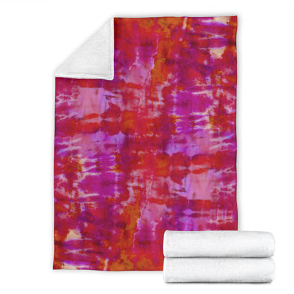 Heavenly Abstract Tie Dye Fleece Throw
