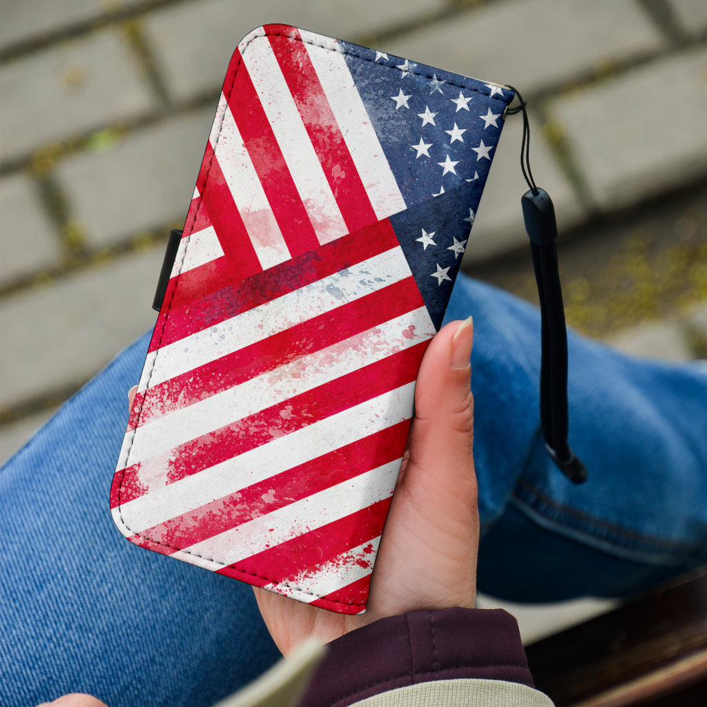 American Flag Phone Case Wallet