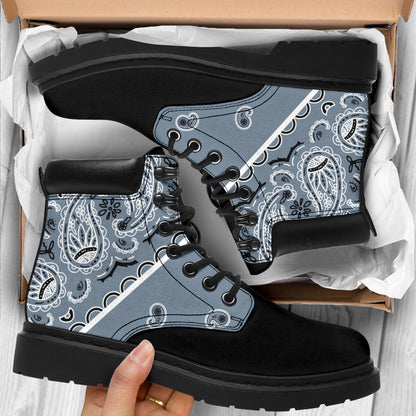 Slat Blue Bandana Blackout All Season Boots