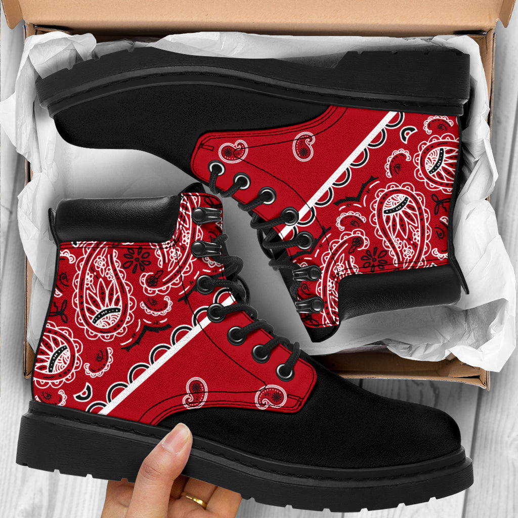 Classic Red Bandana Blackout All Season Boots