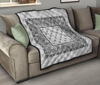 light gray bandana bedspread