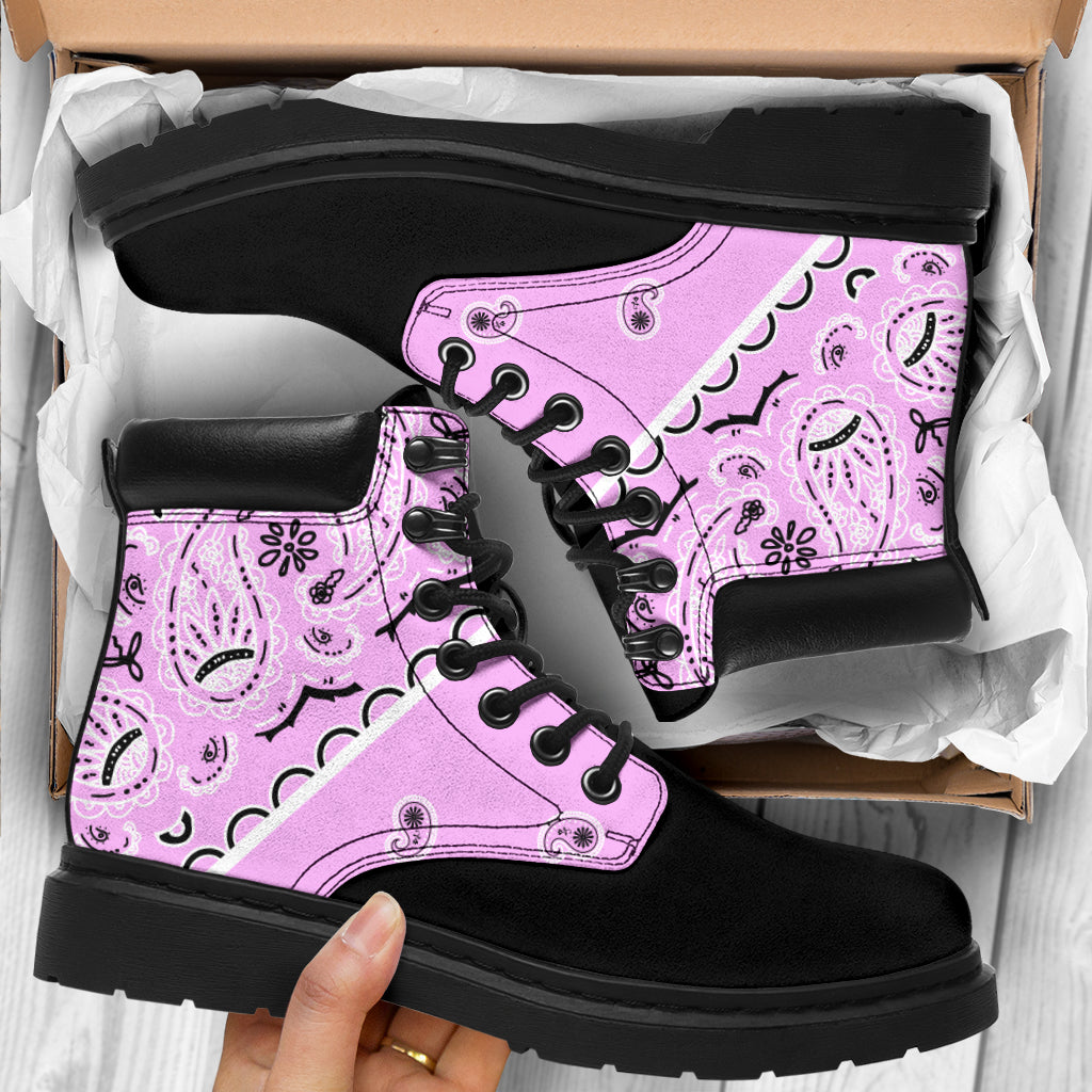 Light Pink Bandana Blackout All Season Boots