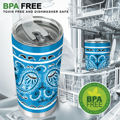 Sky Blue Bandana Tumblers