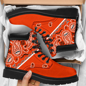 Perfect Orange Bandana All Season Boots