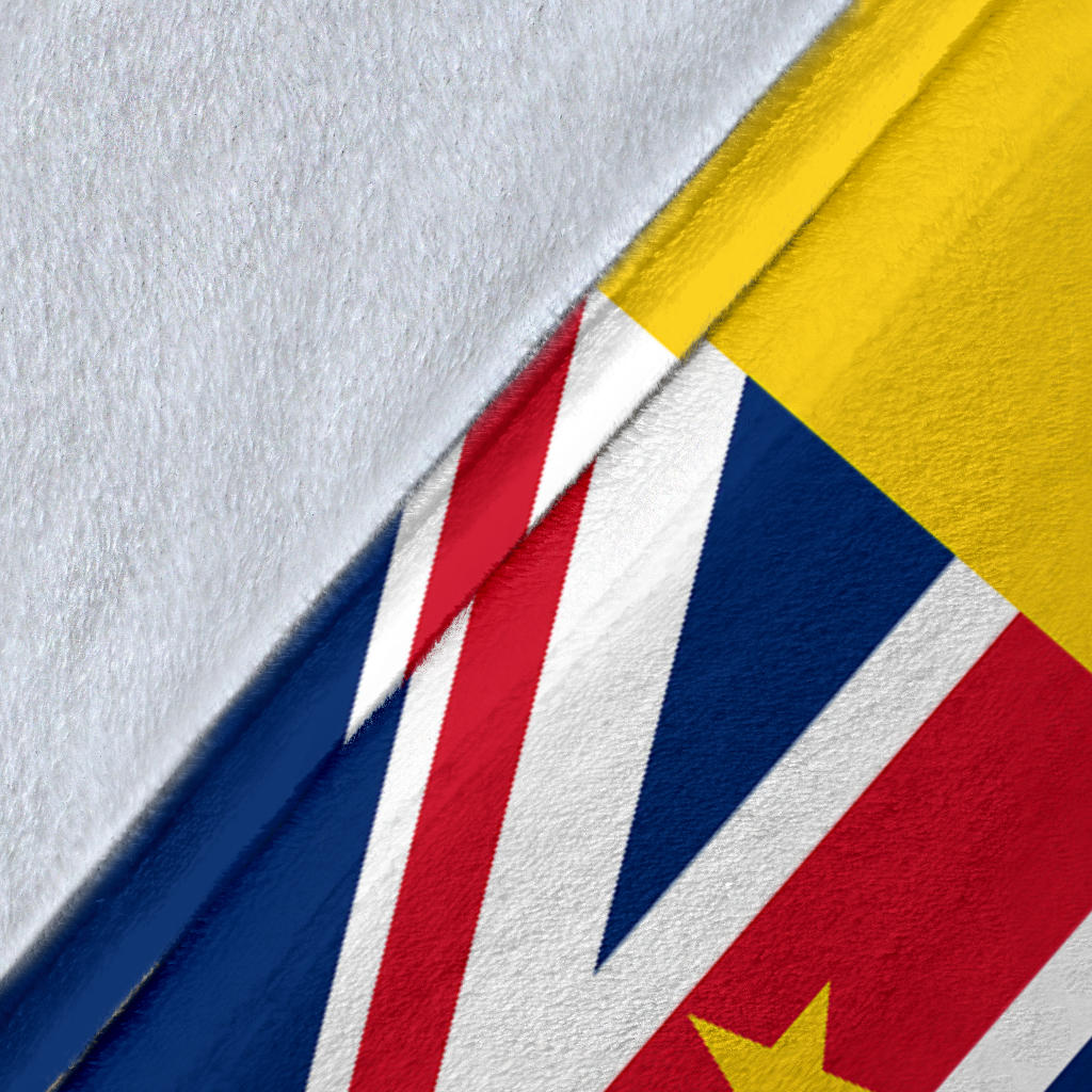 Niue Flag Fleece Throw Blanket