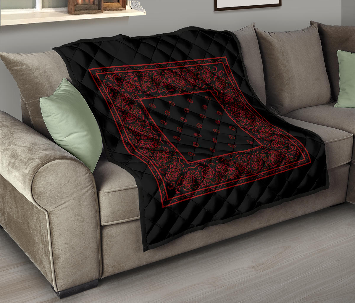 Quilt - Black and Red Bandana Quilt