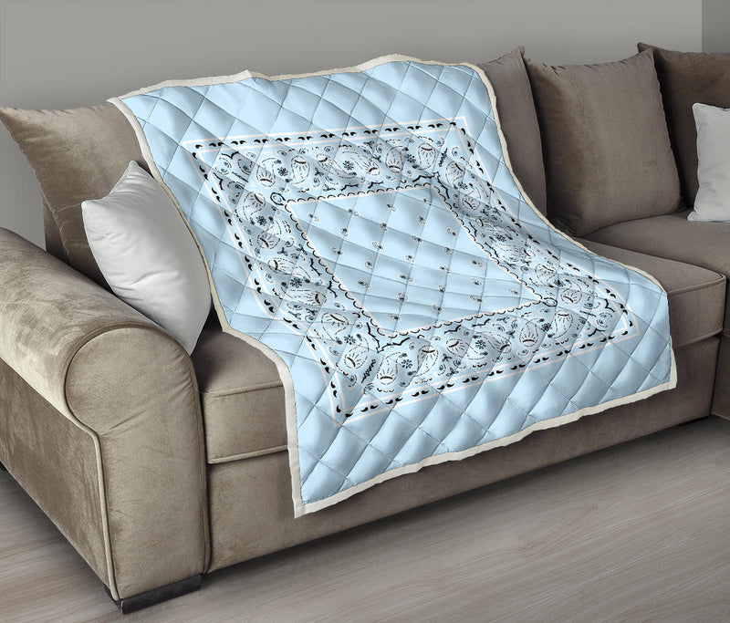 Light Blue Bandana Quilts | The Bandana Blanket Company