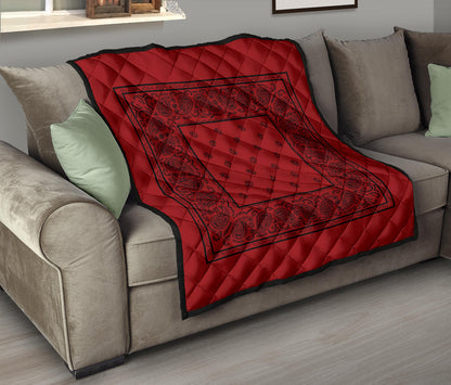 Quilt - Red with Black Bandana Quilt