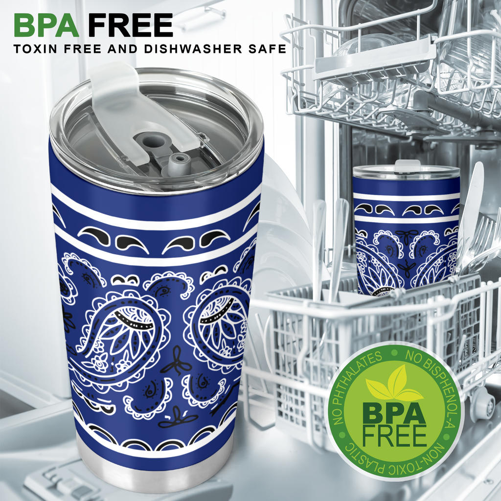 Royal Blue Bandana Tumblers