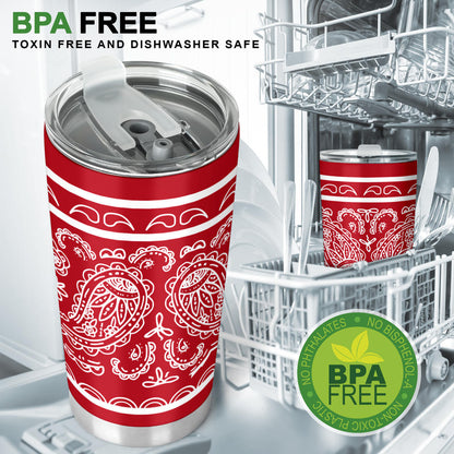 Red and White Bandana Tumblers