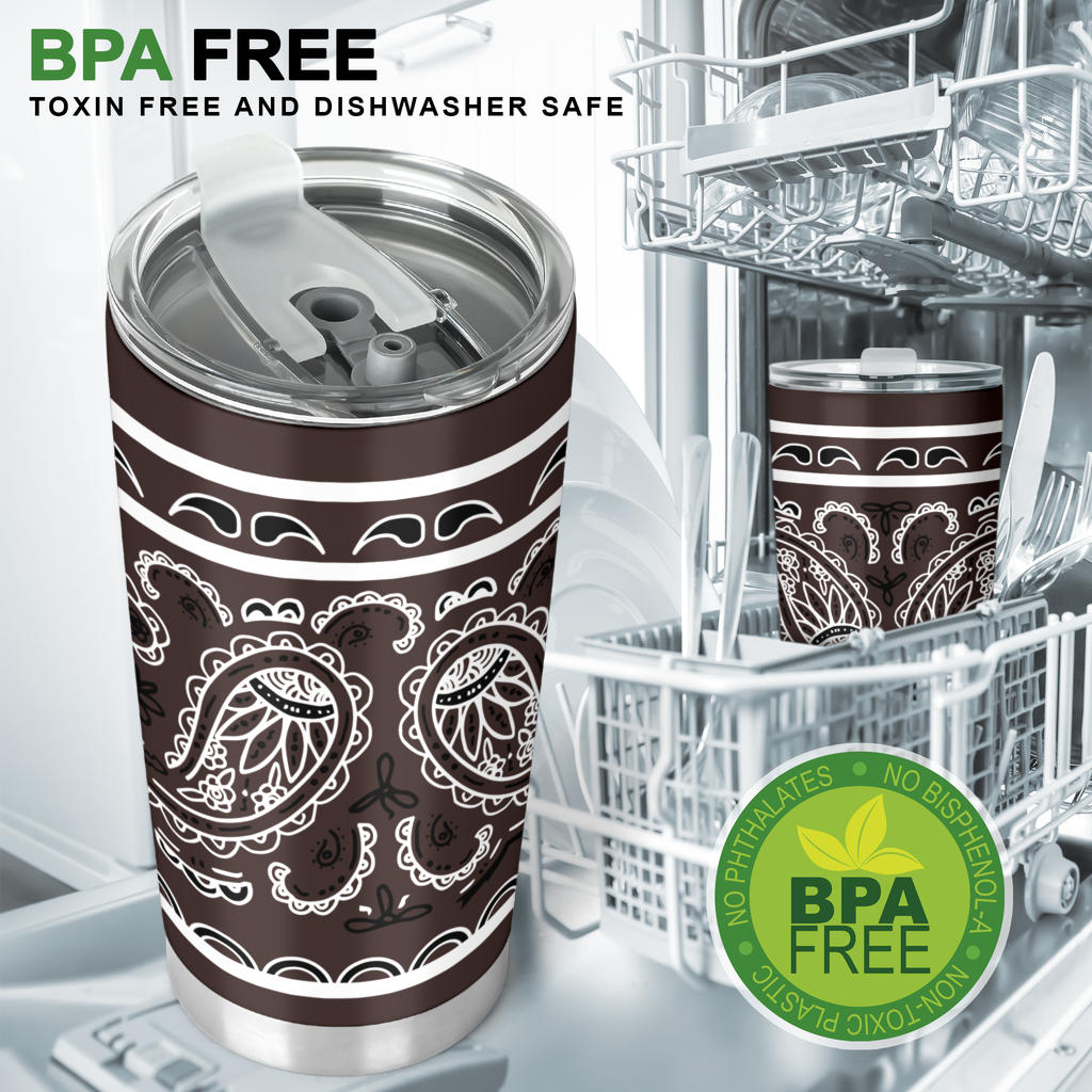 Coffee Brown Bandana Tumblers
