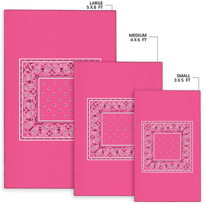 Warm Pink Bandana Area Rugs - Minimal