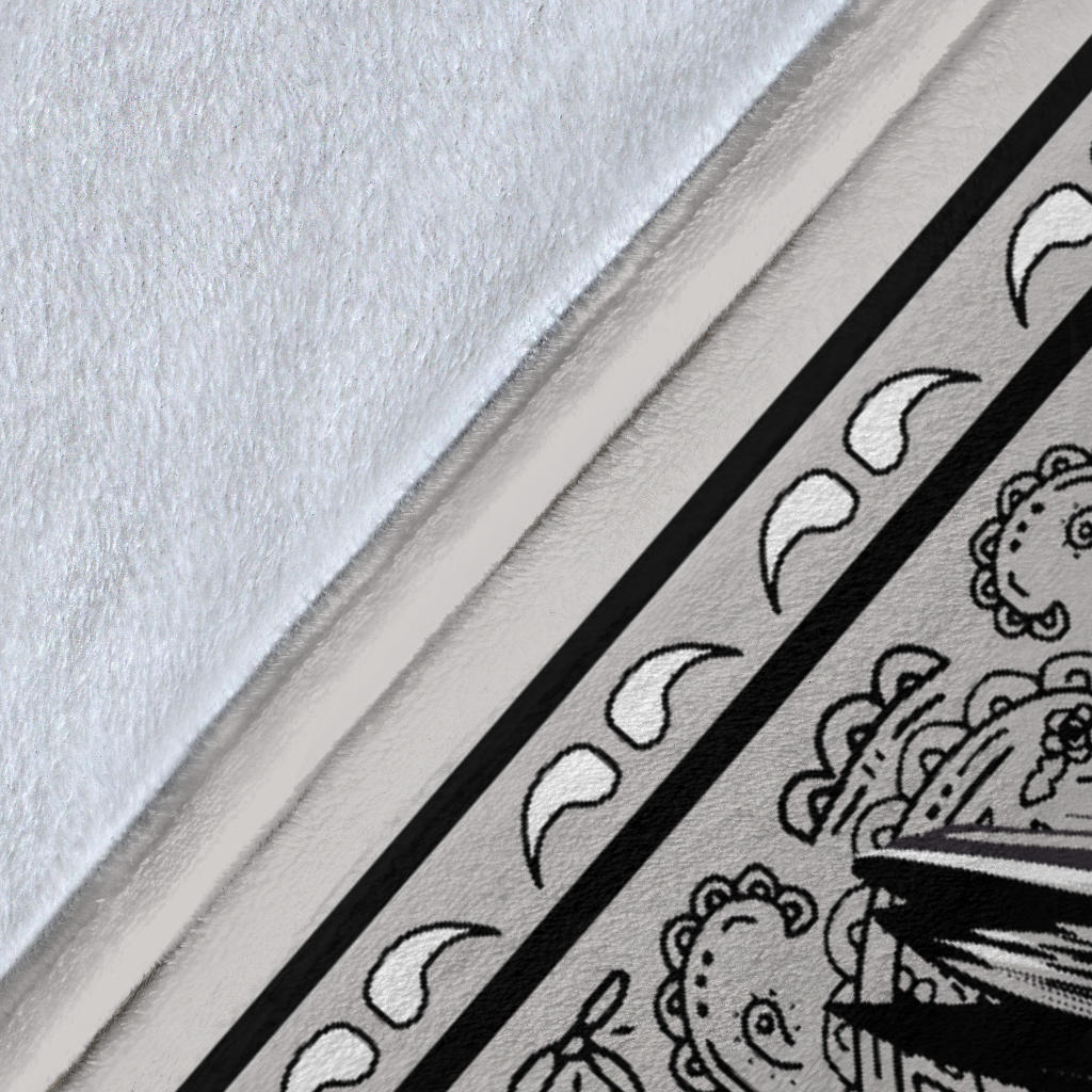 Crow and Skull Bandana Fleece Throw