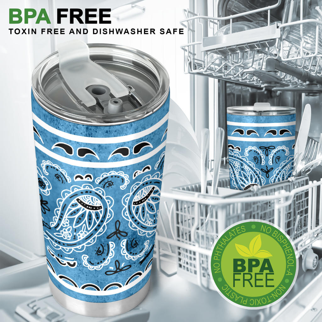 Light Denim Blue Bandana Tumblers