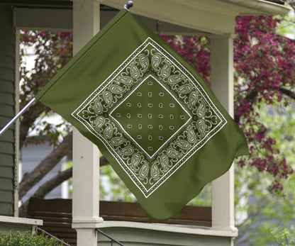 Army Green Bandana Home and Garden Flags