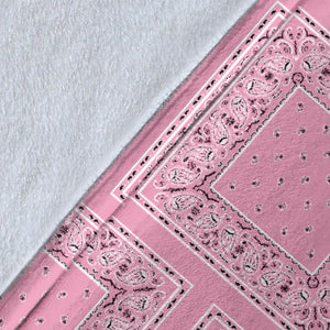 Pink Bandana Fleece Blanket Close Up
