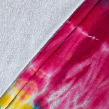 Ultra Plush Striped Hippie Tie Dye Fleece Throw