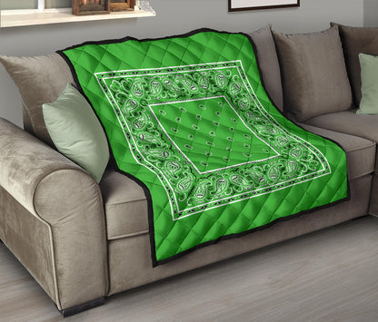 Quilt - Lime Green Bandana Quilt