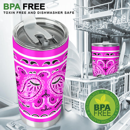 Abruptly Pink Bandana Tumblers