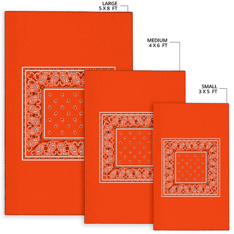 Perfect Orange Bandana Area Rugs - Minimal
